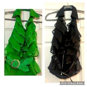 Zipper belts halter top (2)